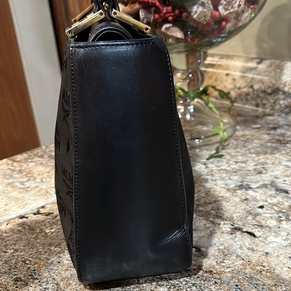 MCM Germany EUC Black Visetos Nylon and Leather Tote - Picture 5 of 11